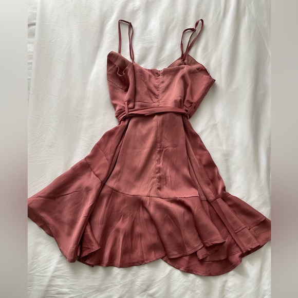 Pink Ruffle Mini Dress - Picture 2 of 2